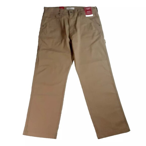 Levi Strauss Signature Jeans Mens 36 x 32 Carpenter Khaki Work Wear - Picture 1 of 16